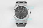 BF Factory Swiss Replica AP Royal Oak 15500 Watch SS Grey Dial Black Leather Strap 41MM